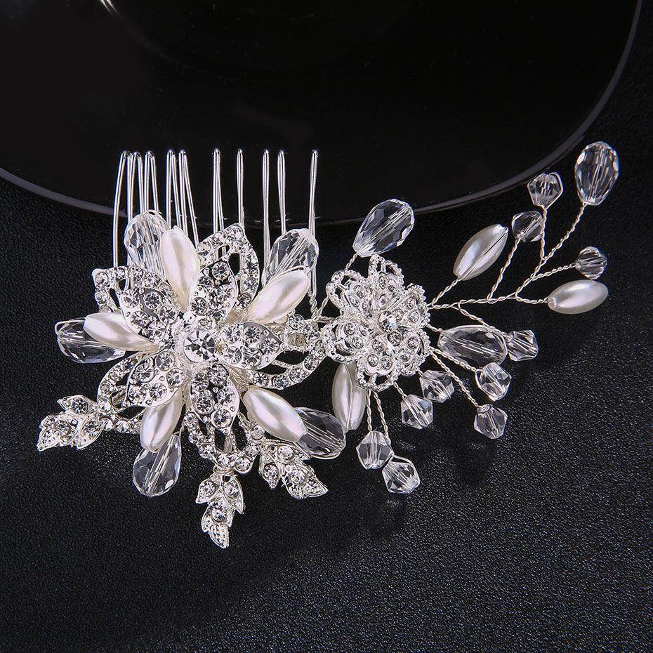 Bride Hair Comb Wedding Hair Accessories for Brides 528986959215 - COCOMELODY
